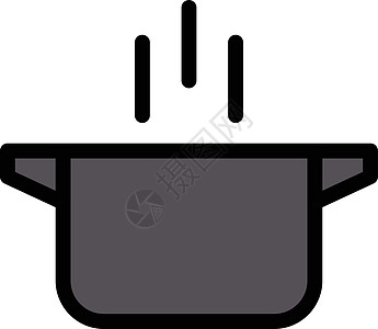 平盘黑色厨房白色厨师厨具食物餐厅平底锅蒸汽盘子图片