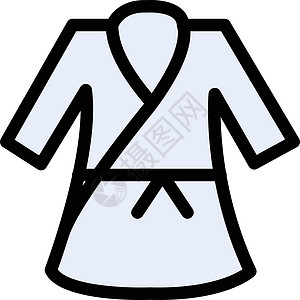 套西装孩子男性体操健康白色插图纺织品跆拳道运动阴影图片