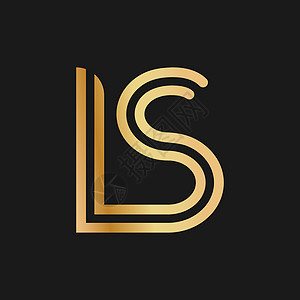 L和S的大写字母L和S 平面装订设计图片