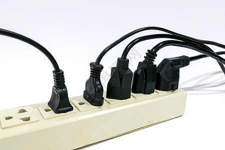 一组雄性电源塞塑料插头电缆插座力量电压绿色白色技术电子图片