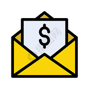 电子邮件收件箱字形气泡交换现金信封中风演讲插图商业图片
