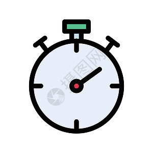 值班观察间隔徽章插图时间圆形速度白色手表质量按钮图片