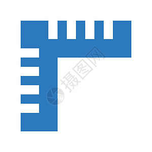 标尺测量工具建筑建造工程师水平尺寸插图正方形白色背景图片