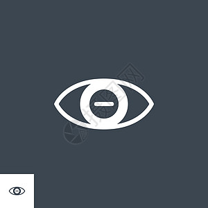 近视相关矢量字形图标验光光学药品医生眼睛配镜师诊断卫生保健标识背景图片