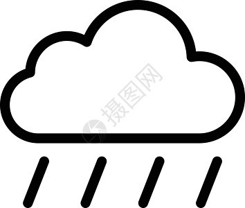 雨风暴预报雨滴蓝色多云天气季节性阳光插图图标图片