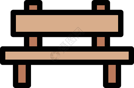 园花园休息娱乐工作木头插图艺术奢华公园座位花园背景图片