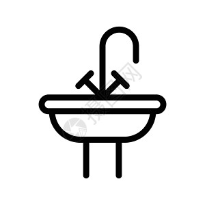 水龙头制品龙头洗澡盆地陶瓷卫生房间标识插图管道图片