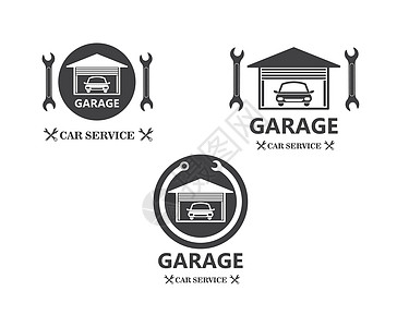汽车服务标志图标矢量模板它制作图案工具机械交通运输扳手男人车轮店铺商业送货图片