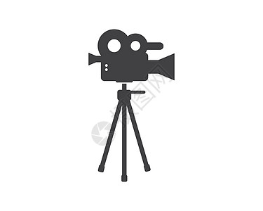 电影 电影录制者标志 工业电影的图像矢量插图图标i制作人麦克风生产木板幻灯片记录行动摄影记板导演图片