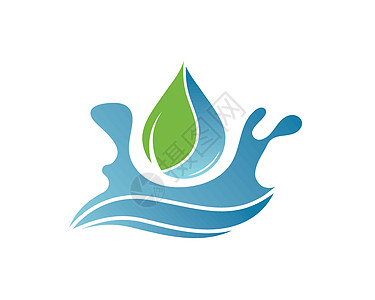 树叶logo水滴 Logo 模板矢量图社区圆圈蓝色教育网络营销设计师波浪环境载体设计图片