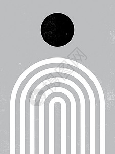 现代海报艺术 印刷版 墙壁简画  数字国际创造力黑色装饰设计艺术品卡片圆圈极简风格几何学背景图片