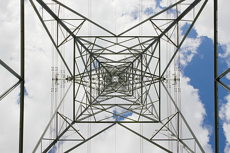赛昂和电线的工业背景摘要 夏日图片
