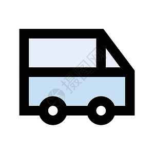 卡车货物速度船运货车插图货运导游商业运输服务背景图片