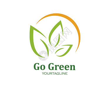 go gree 的绿叶生态自然元素矢量图标环境全球场地地球太阳生长叶子臭氧植物活力图片