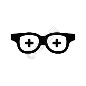 护目镜黑眼镜符号光学图标眼镜眼科镜片插图插画风镜背景图片