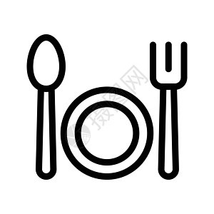 酒店烹饪盘子早餐餐具晚餐午餐黑色厨房插图环境背景图片