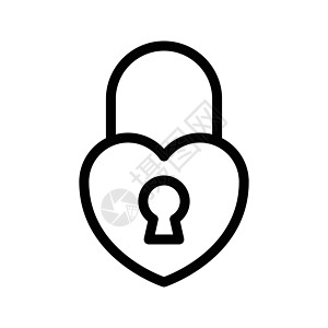 浪漫爱情储物柜互联网锁孔安全插图网络黑色礼物秘密钥匙图片