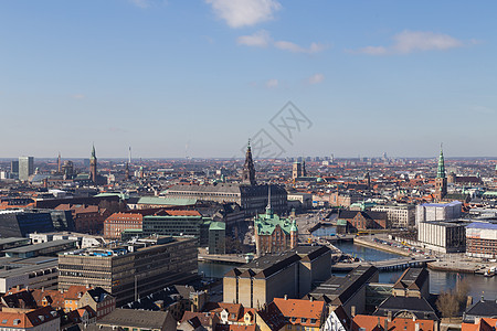 哥本哈根天线视图全景城市朋友们风景旅行旅游景观首都运河建筑学图片