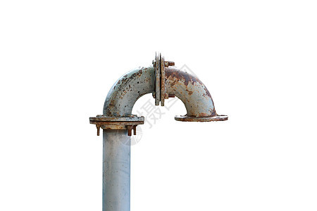 在白色背景上隔绝的铁管工业金属技术工厂蓝色气体维修阀门管子压力图片
