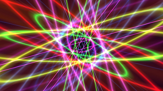 具有光 rin 的发光原子结构辉光插图条纹力量科学运动耀斑激光量子戒指图片