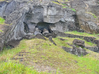 复活岛神像雕像景点遗产公园背光旅游纪念碑石头雕塑摩艾文化图片