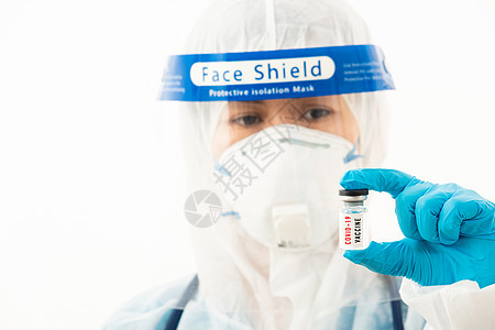 身着防护面罩的PPE制服女医学女科学家诊所感染护士实验室个人疾病呼吸保健医院女士图片