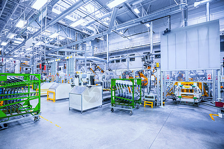 安全生产月展板汽车厂机器人服务建造机器高科技火花技术安全电子产品机械焊机背景