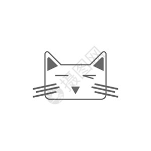 猫图标标志设计插图 vecto小猫标签公司印花布诊所动物艺术兽医宠物吉祥物图片