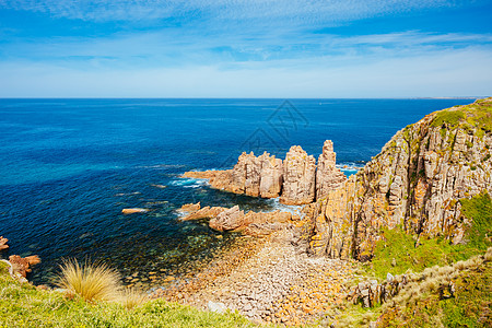 澳大利亚的海景海洋戏剧性假期支撑风景全景旅游海浪冲浪图片