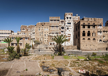 在Yemen的古老城镇里 萨那市传统建筑建筑图景吸引力建筑物建筑学城市市中心遗产历史性地标装饰房屋图片