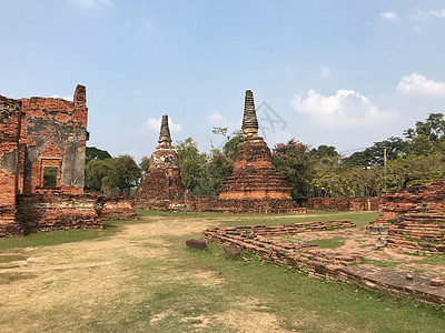 的废墟佛塔历史建筑群寺庙皇宫背景图片