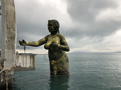 纳丹码头海陆艺术雕像地标诗人图片