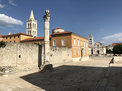 扎达尔的罗马论坛楼梯大教堂正方形方尖碑教会广场历史建筑学城市图片