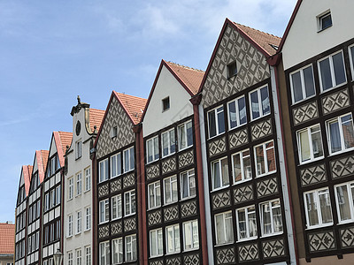 Gdansk 的建筑结构房子城市背景图片