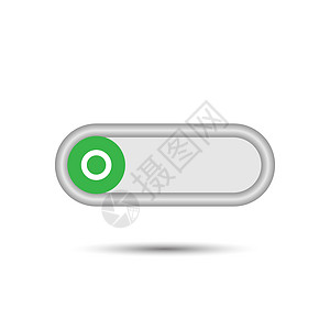 带灰色背景的 On Off 滑块式电源按钮The Off 按钮用红色圆圈包围 而 on 按钮用绿色圆圈包围开关控制板界面网站插图图片