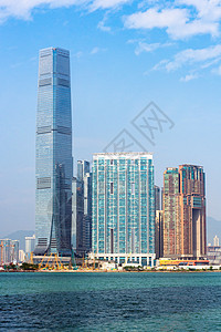 香港天际的著名城市景色 在香港市中心洪东市商业灯泡地标旅行景观吸引力市中心场景码头电影图片