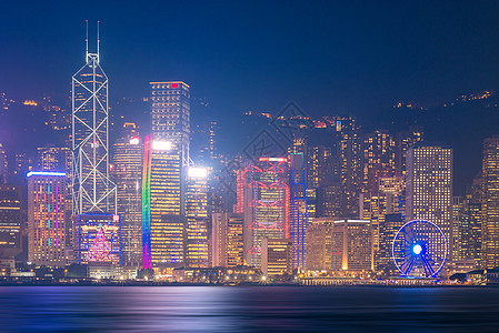 香港九龙边的黄昏时 香港市区市中心风景变迁图片