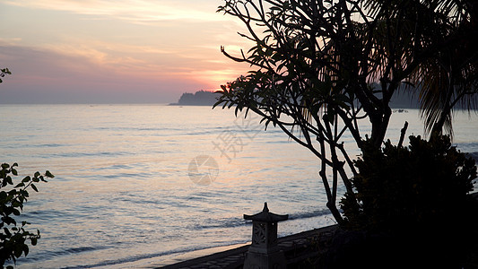 海边日落海洋热带冲浪支撑橙子反射海岸海景风景假期图片