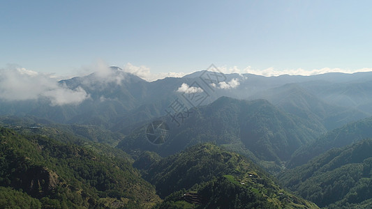 山区的稻田悬崖顶峰旅行土地风景鸟瞰图农场农业阳台地区图片