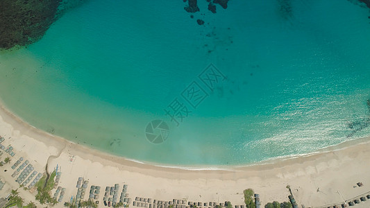 有海滩和海的海景 菲律宾 吕宋绿色爬坡假期蓝色旅行支撑场景海洋鸟瞰图海岸图片
