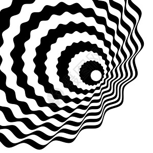 漩涡催眠黑色和白色螺旋 单色抽象背景 矢量平面几何插图 横幅 网站 模板 传单 小册子 海报的模板设计同心射线圆圈曲线装饰品魔法图片