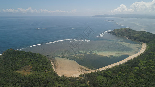 帕劳岛的海岸 菲律宾海洋支撑岩石石头海浪海景蓝色热带悬崖假期图片