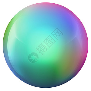 玻璃色球或珍贵珍珠 光滑现实的球 3D抽象矢量插图在白色背景上突出显示 大金属泡沫和阴影球体塑料反射气泡玻璃球网络圆圈艺术水晶按图片