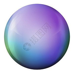 玻璃紫球或珍贵珍珠 光滑现实的球 3D抽象矢量插图突出显示在白色背景上 有阴影的大金属泡沫网络艺术塑料圆圈紫色反射玻璃球液体球体图片