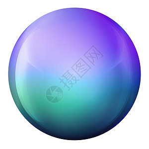 玻璃色球或珍贵珍珠 光滑现实的球 3D抽象矢量插图在白色背景上突出显示 大金属泡沫和阴影球体网络艺术按钮圆圈玻璃球液体塑料水晶气图片