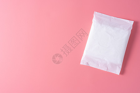 卫生巾 粉红色背景的卫生巾 月经 女性卫生 顶视图棉布织物经期小样女孩产品水分软垫妇科女士背景图片