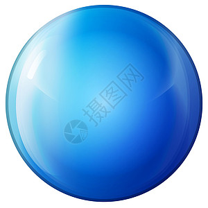 玻璃蓝色球或珍贵珍珠 光滑现实的球 3D抽象矢量插图在白色背景上突出显示 大金属泡沫和阴影艺术网络气泡按钮球体反射塑料圆圈液体玻图片