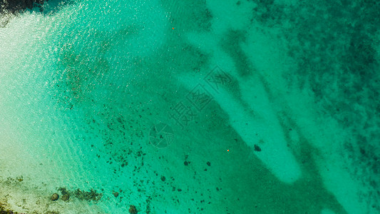 蓝海和环礁湖热带景观假期海浪旅游海景理念环礁海洋旅行蓝色水族图片