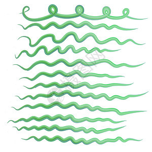 白色背景上的水彩绿色涂抹 网页 模板 海报 卡片 装饰 包装纸的矢量插图 对比五颜六色的颜色抽象图案 有质感的波浪中风艺术气泡绘图片