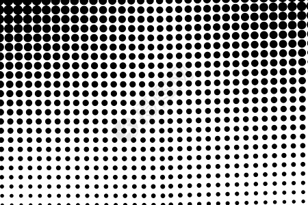 波普艺术点背景 几何复古单色褪色壁纸 半色调黑白几何设计 波普艺术印刷品 复古图案 漫画书杂志封面 90 年代风格坡度圆形白色插图片